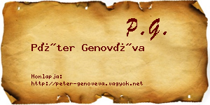 Péter Genovéva névjegykártya