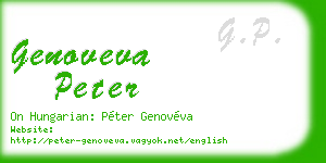 genoveva peter business card