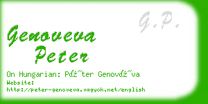genoveva peter business card
